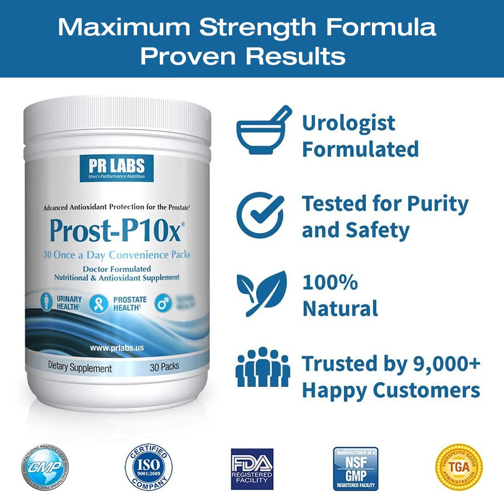 Prost-P10x bottle label details natural ingredients for transparency.