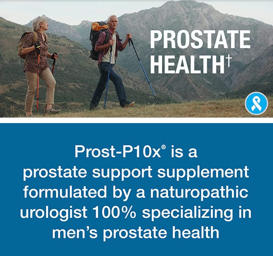 Prost-P10x ingredients table lists ten natural components.