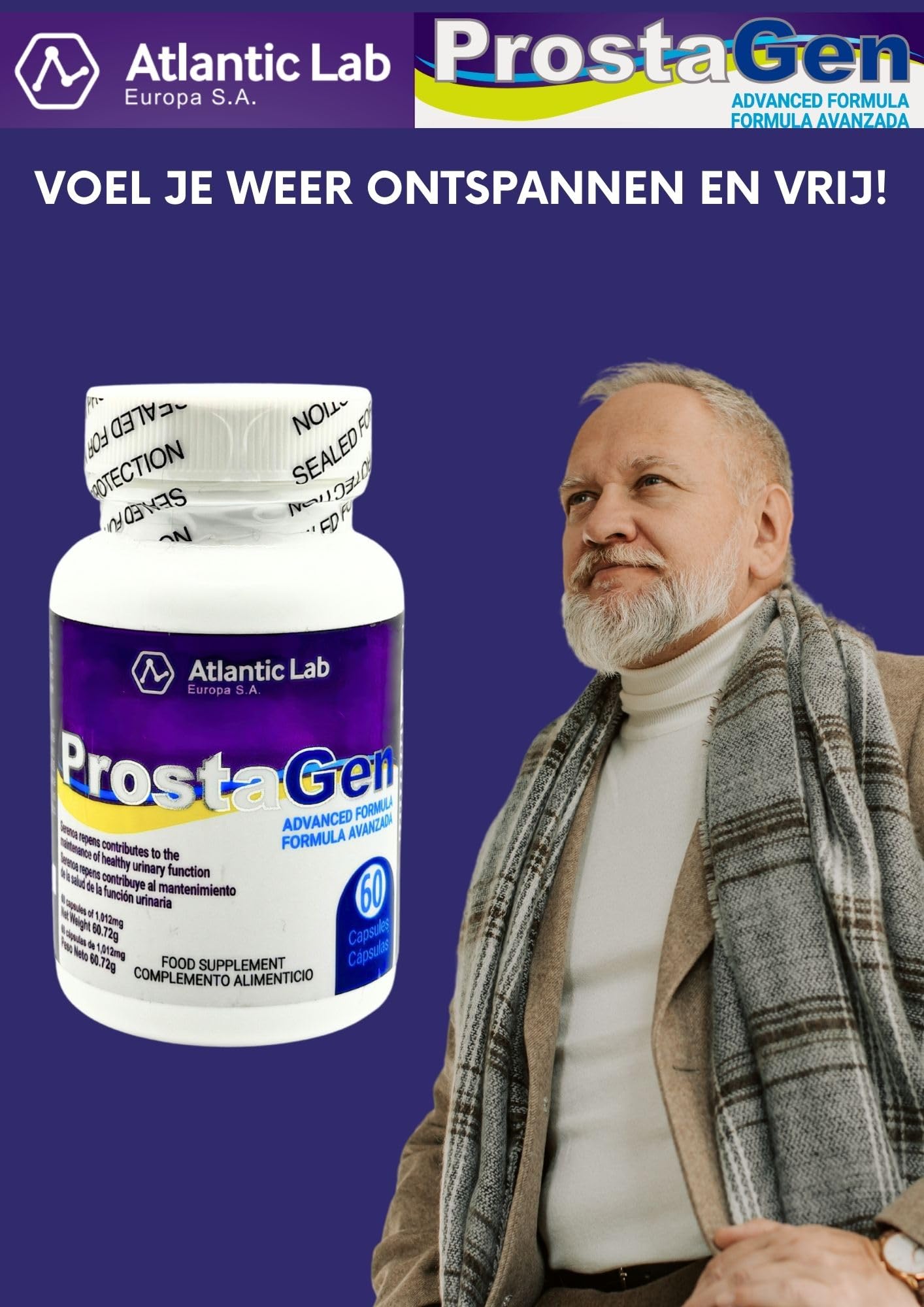 Prostagen Hyperplasia support visual indicating symptom management.