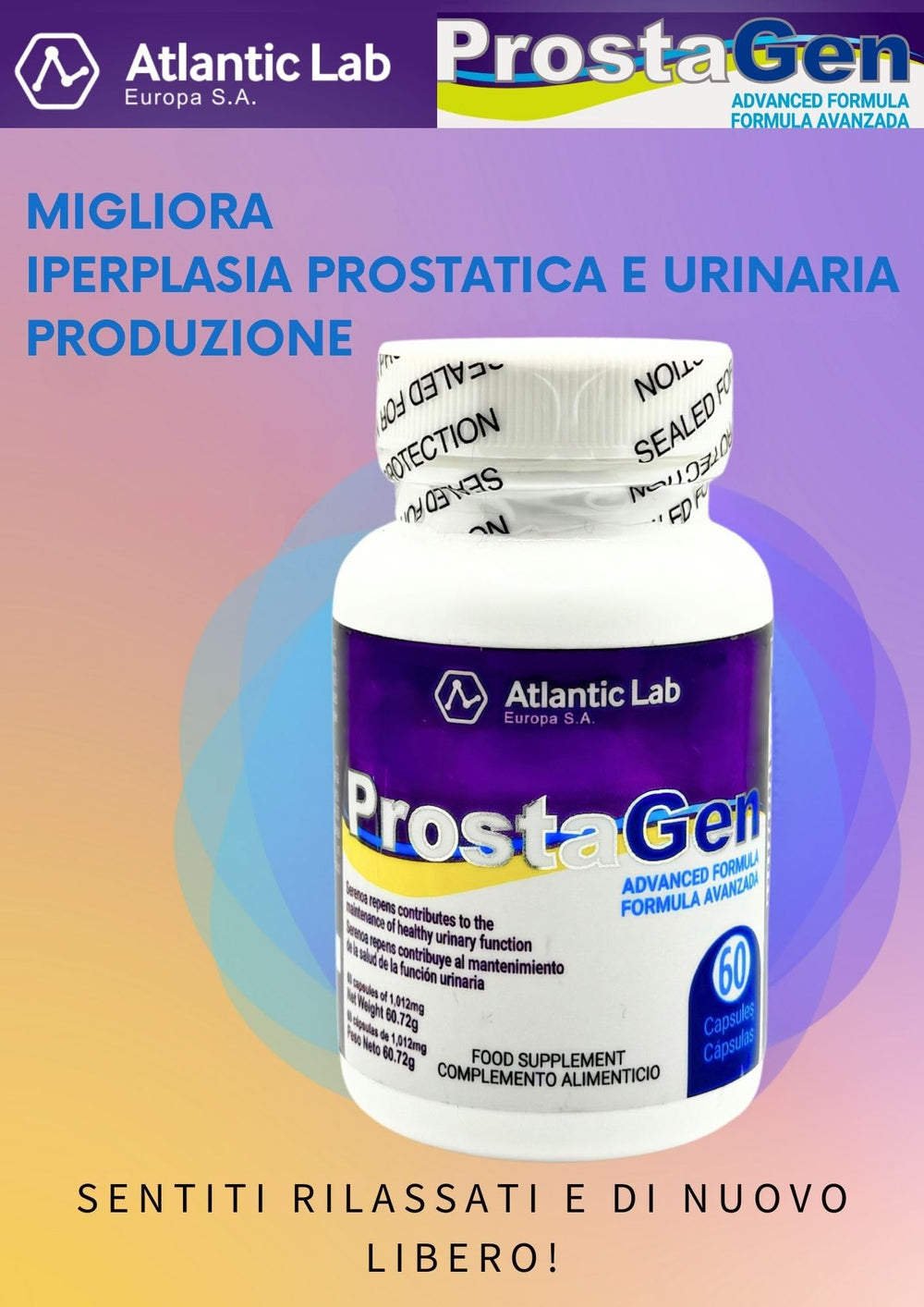 Prostagen Prostate health illustration suggesting comprehensive support.