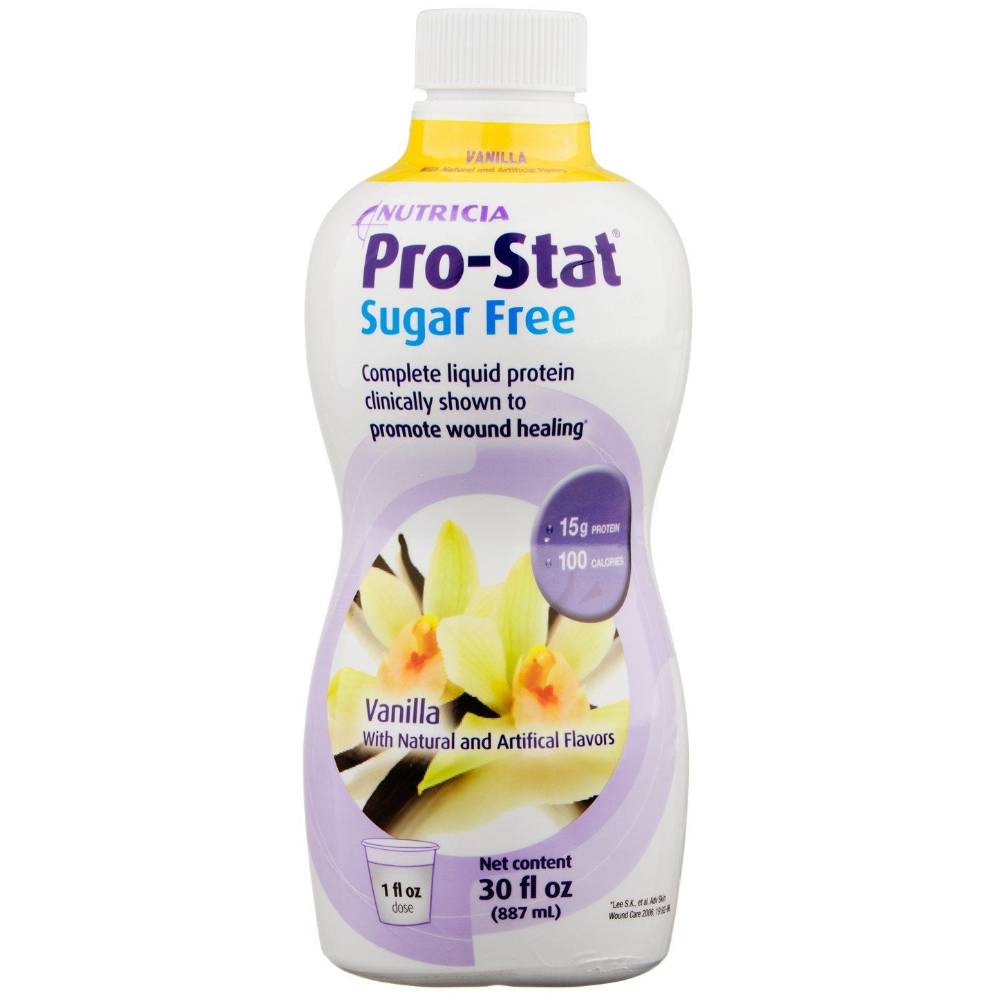 Prostat Pro-Stat sugar-free vanilla liquid protein bottle for post-workout fueling.