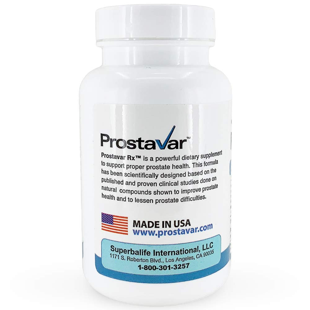 Prostavar bottle label emphasizes Purest Saw Palmetto and quality ingredients.
