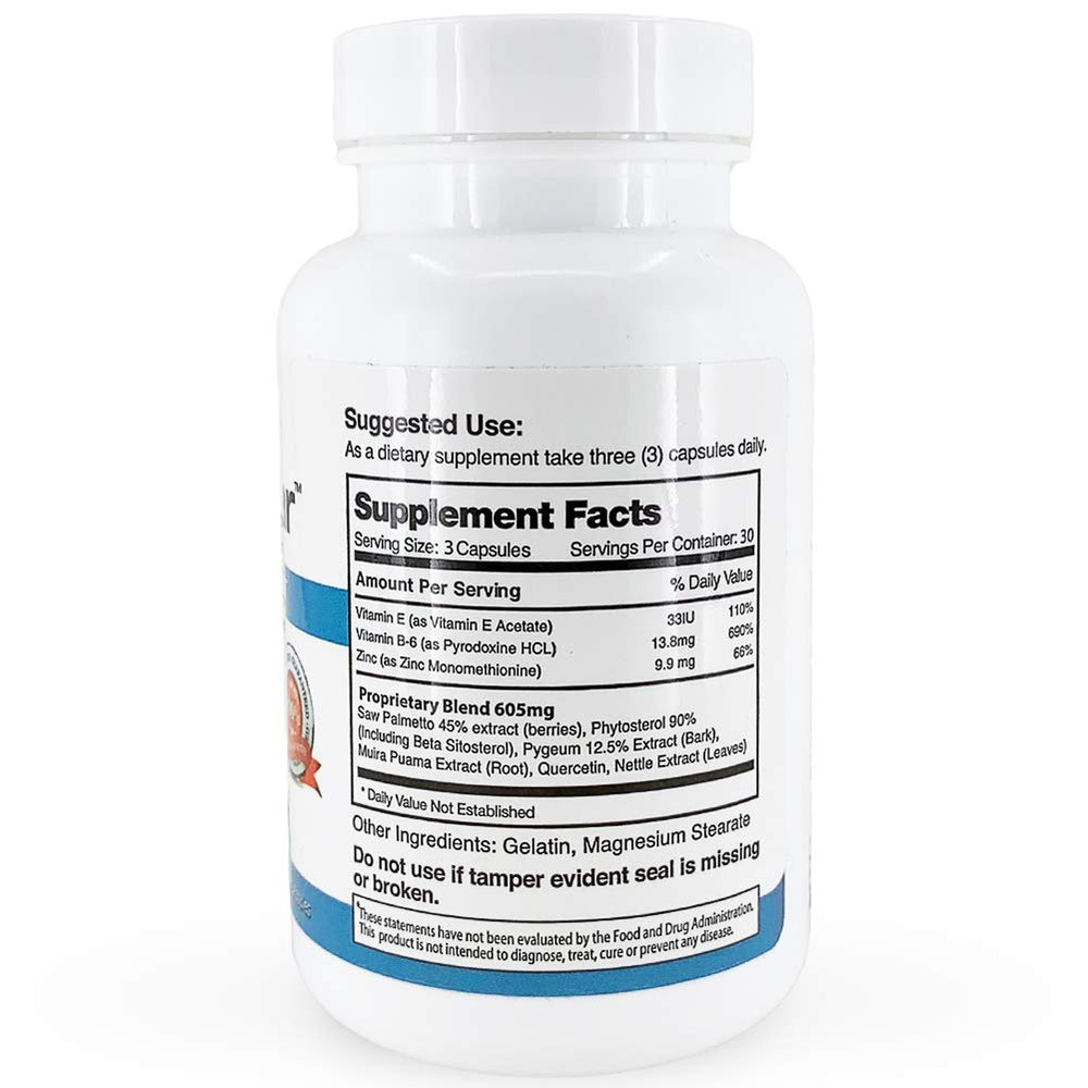 Prostavar packaging image conveys trust and clean formulation for sensitive urinary comfort.