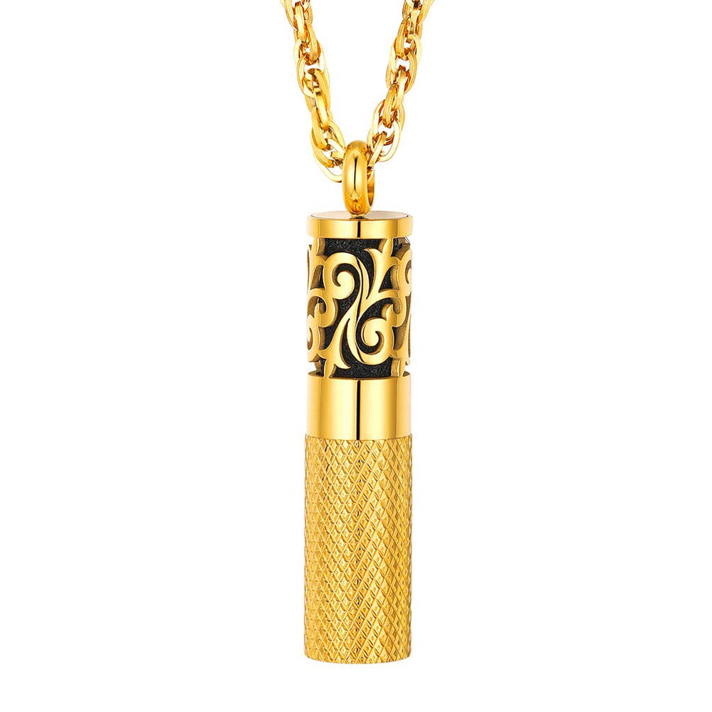 PROSTEEL Diffuser Necklace pendant 18k gold plated for elegant aromatherapy on the go
