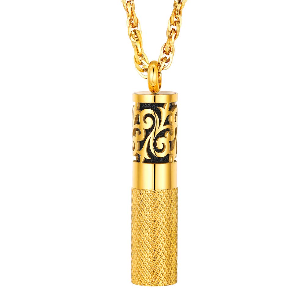 PROSTEEL Diffuser Necklace pendant 18k gold plated for elegant aromatherapy on the go
