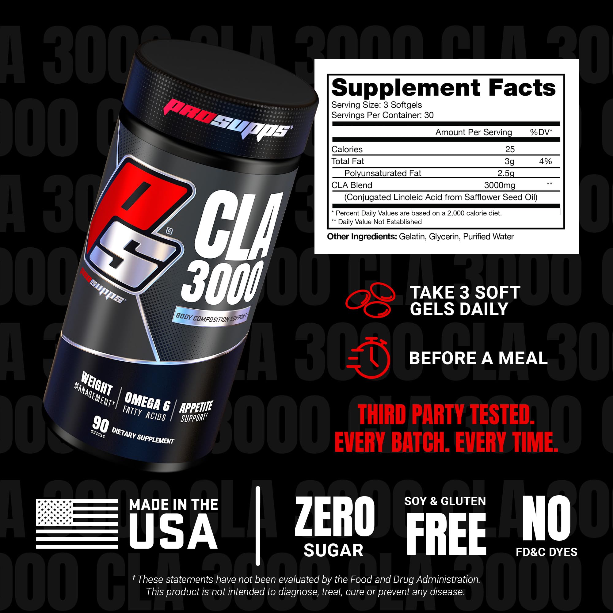 PROSUPPS CLA 3000 gym scene conveys lean body goals.