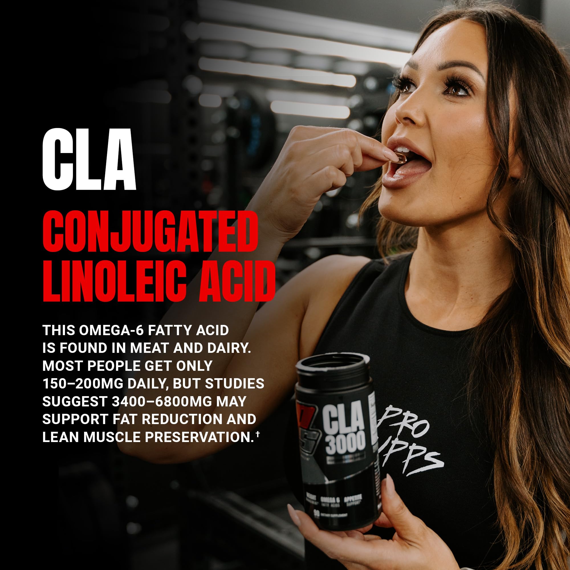 PROSUPPS CLA 3000 ingredients safflower oil label detail for transparency.