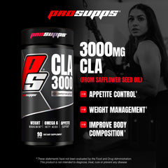 PROSUPPS CLA 3000 softgels close-up shows convenient daily capsules.