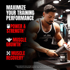 PROSUPPS Creatine Monohydrate powder dissolving in water for better endurance.