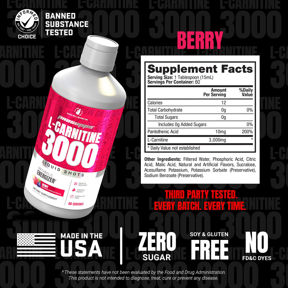 PROSUPPS L-Carnitine 3000 cap signals precise portioning for consistent use.