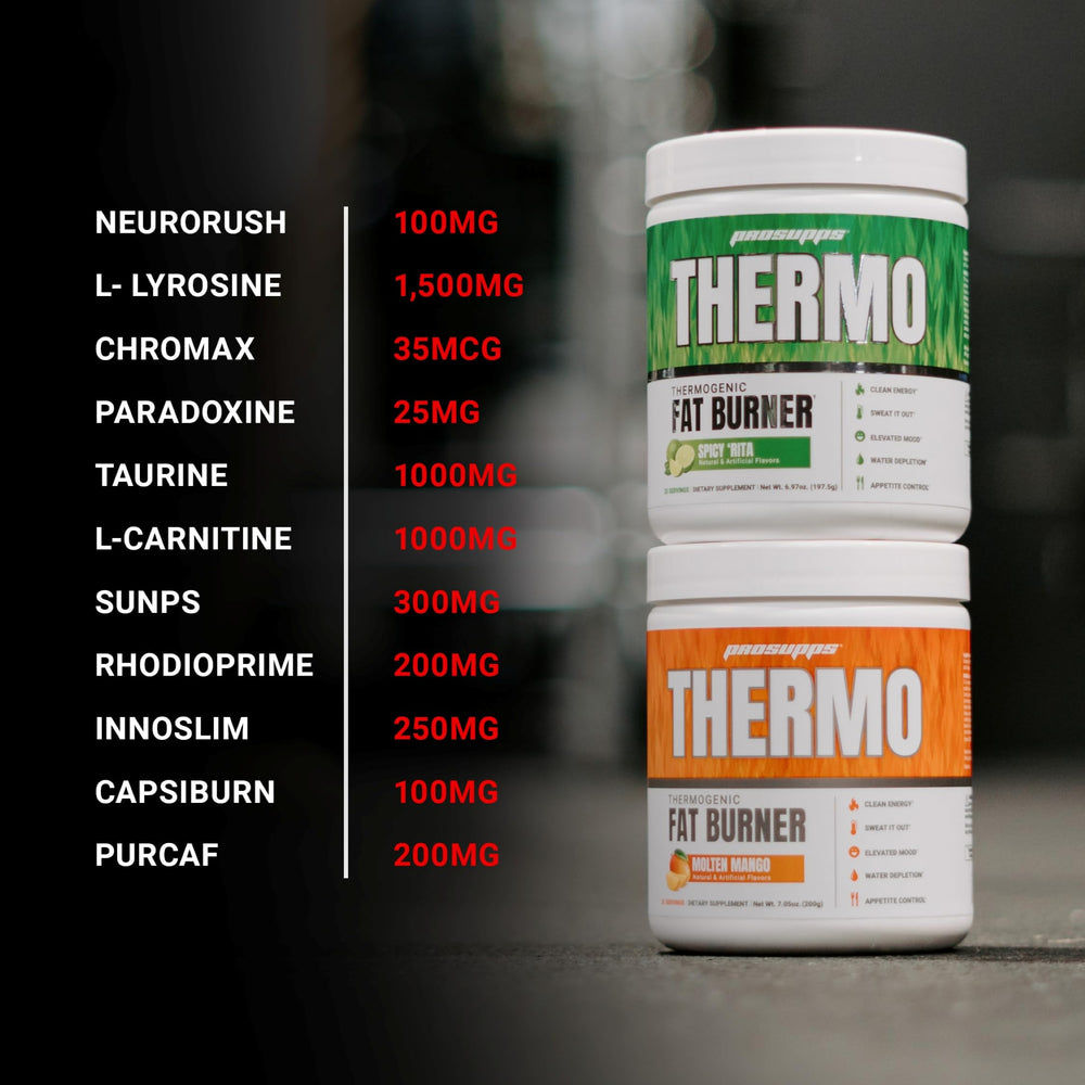 PROSUPPS Spicy Rita on gym mat signaling sustained energy and focus