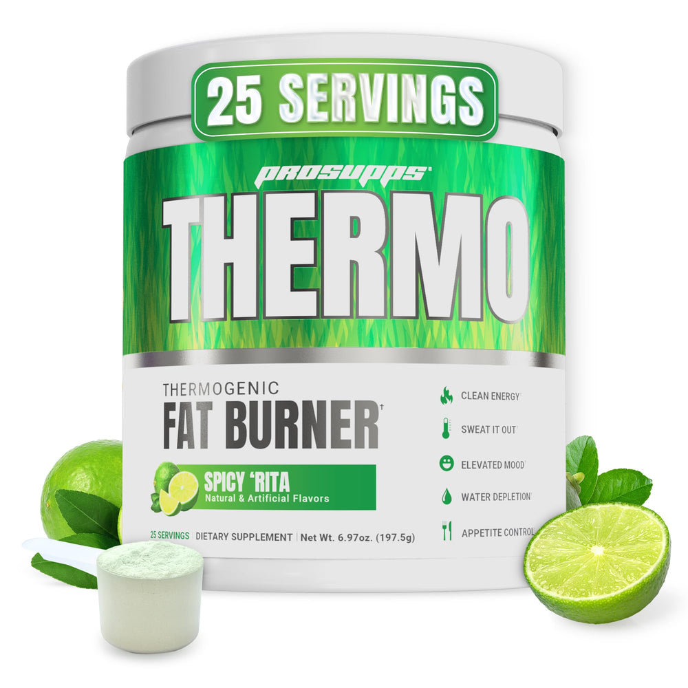 PROSUPPS Spicy Rita tub front showing bold branding and metabolism support potential