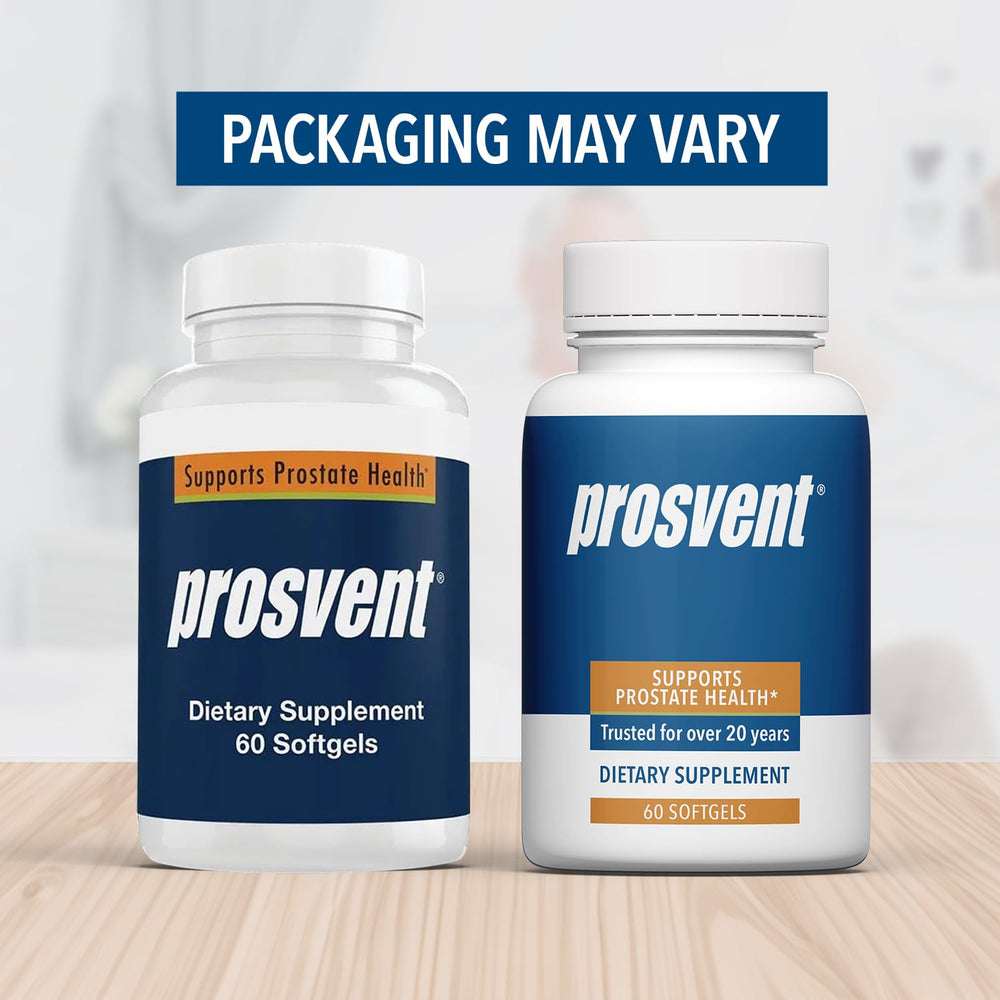 Prosvent Advanced Prostate Support box artwork highlighting natural ingredients.