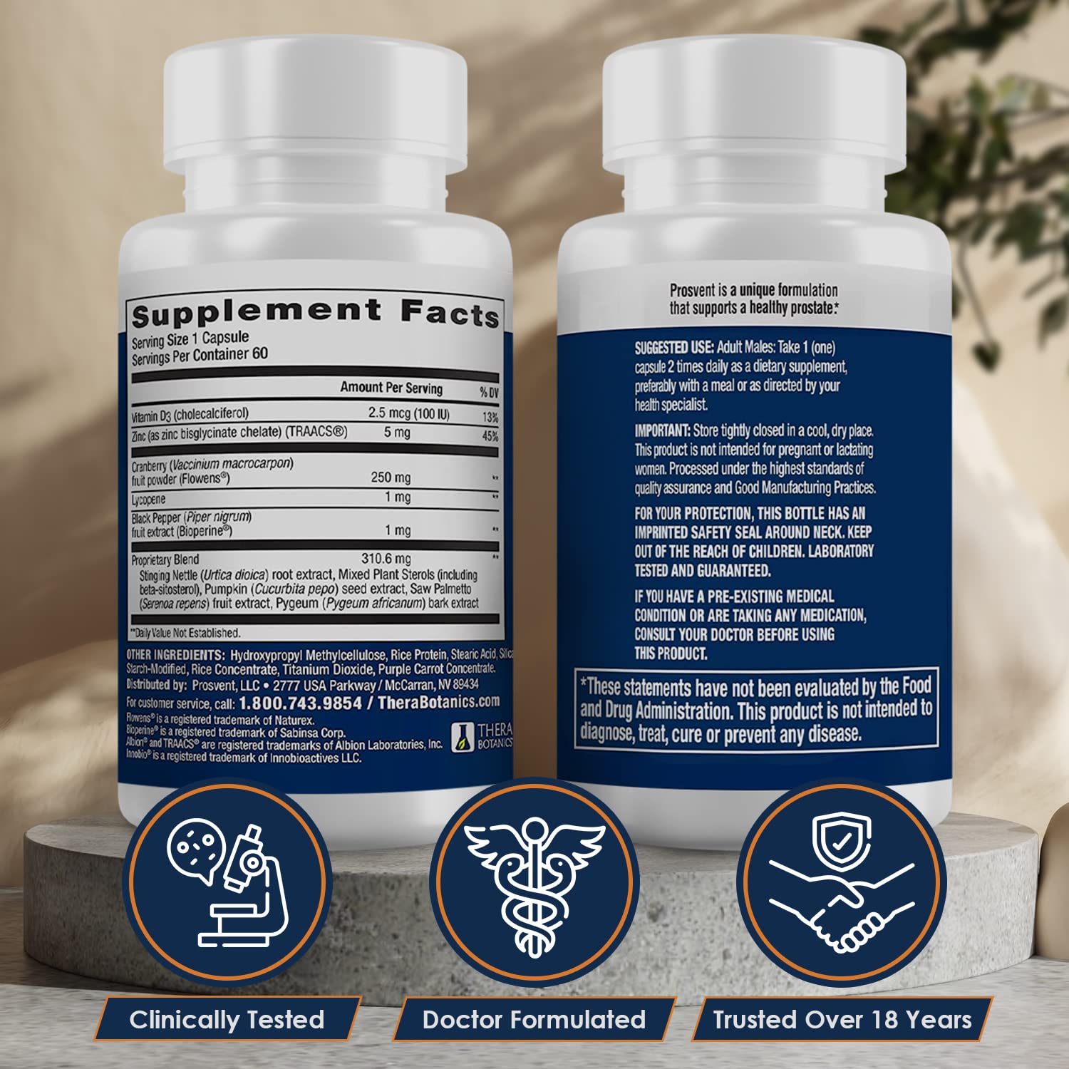 Prosvent Advanced Prostate Support Ultra capsules ready for daily use.