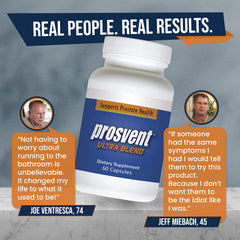 Prosvent formula highlighting Cranberry extract for prostate health support.