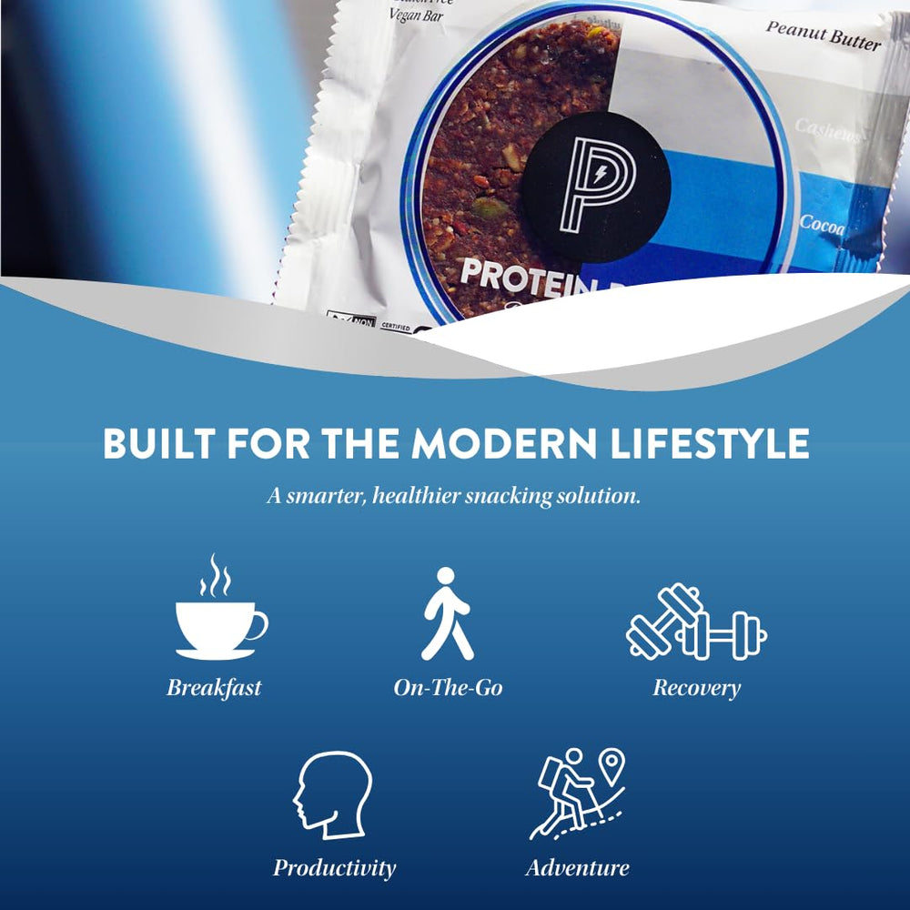 Protein Puck ingredients spread with peanuts, almonds, seeds, and dried fruit.