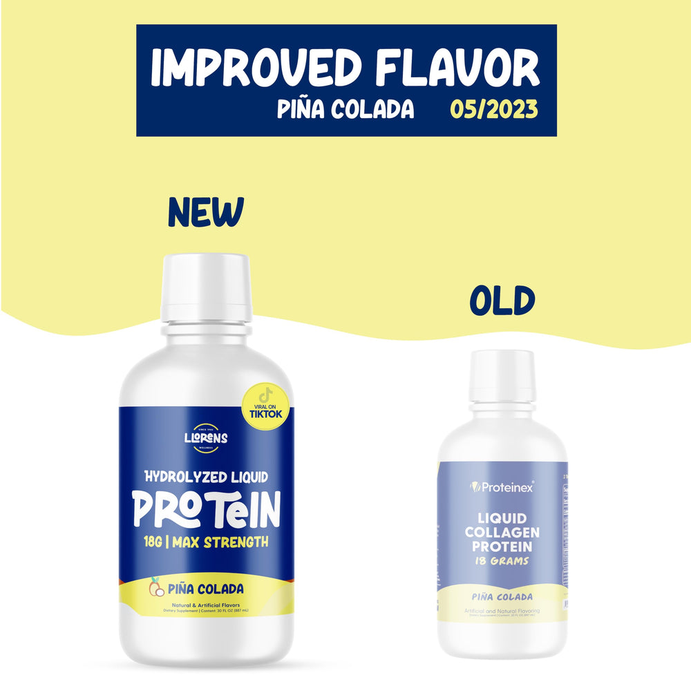 Proteinex natural pina colada glass highlights flavorful, carb-free option