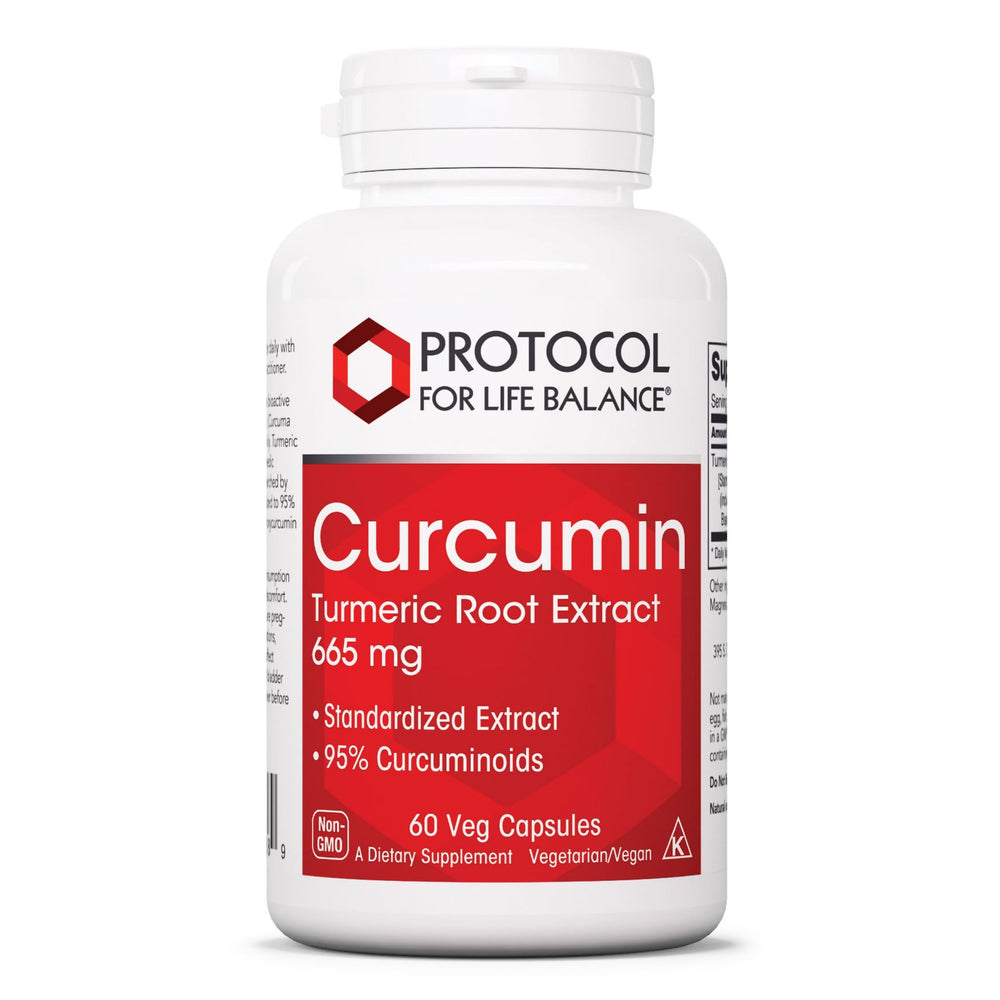 Protocol Curcumin Turmeric Root Extract bottle close-up highlighting potency