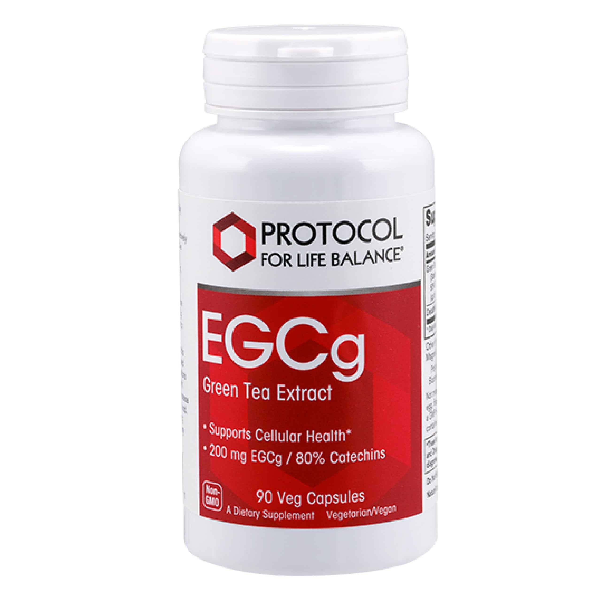 PROTOCOL FOR LIFE BALANCE EGCG bottle front shows clean packaging for phytonutrient support