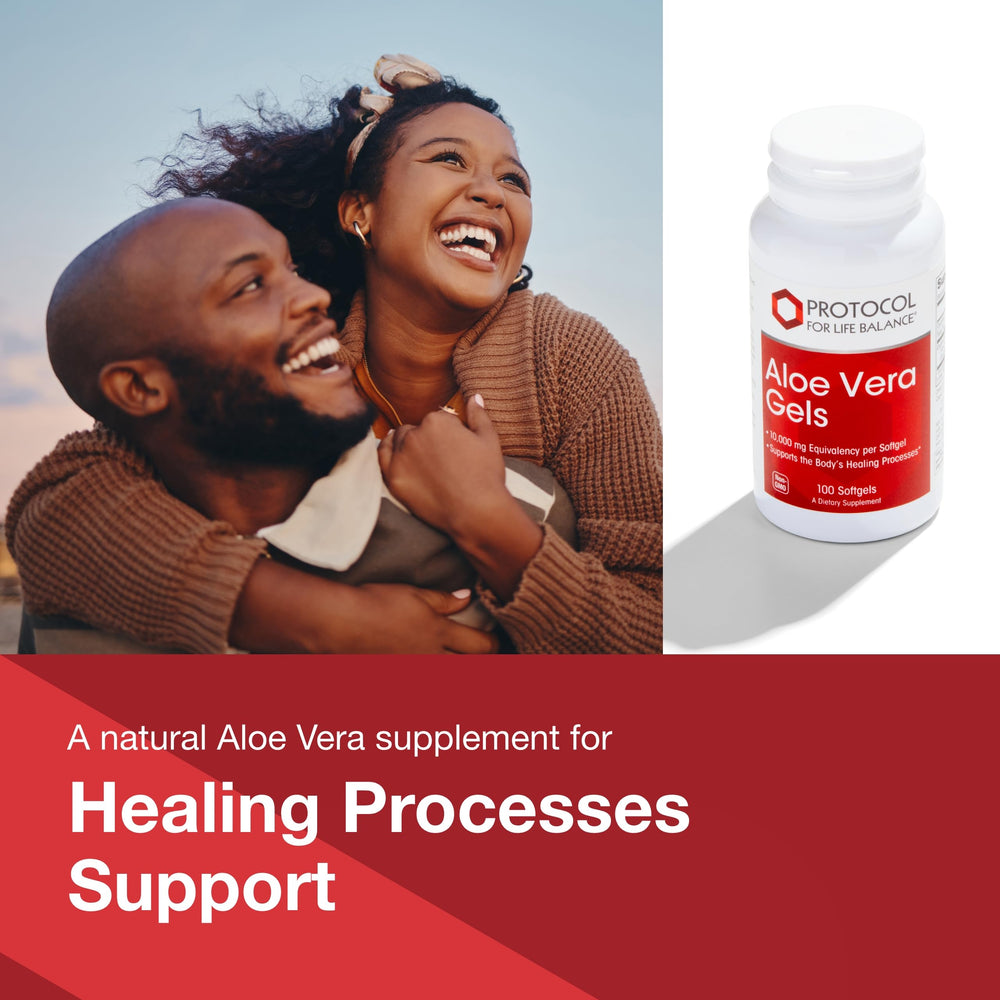 PROTOCOL FOR LIFE BALANCE Aloe Vera Gels softgels close-up.
