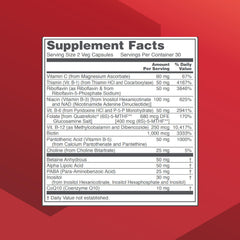 Capsules of Protocol for Life Balance Neuro Factors showing activated B vitamins