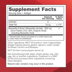 Closeup of PROTOCOL FOR LIFE BALANCE boswellia softgel for smooth swallowing