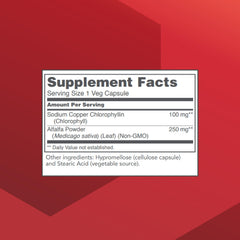 Chlorophyll capsules visible in Protocol for Life Balance bottle for easy daily use