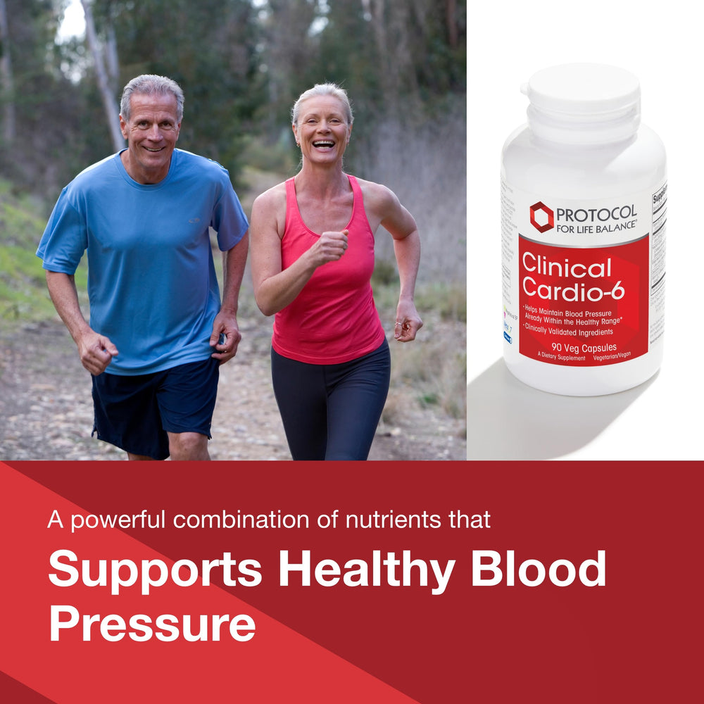 PROTOCOL FOR LIFE BALANCE Clinical Cardio-6 label close-up shows ingredients.