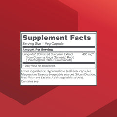 Cogumin SLCP capsules close-up highlighting Longvida Curcumin for brain health.