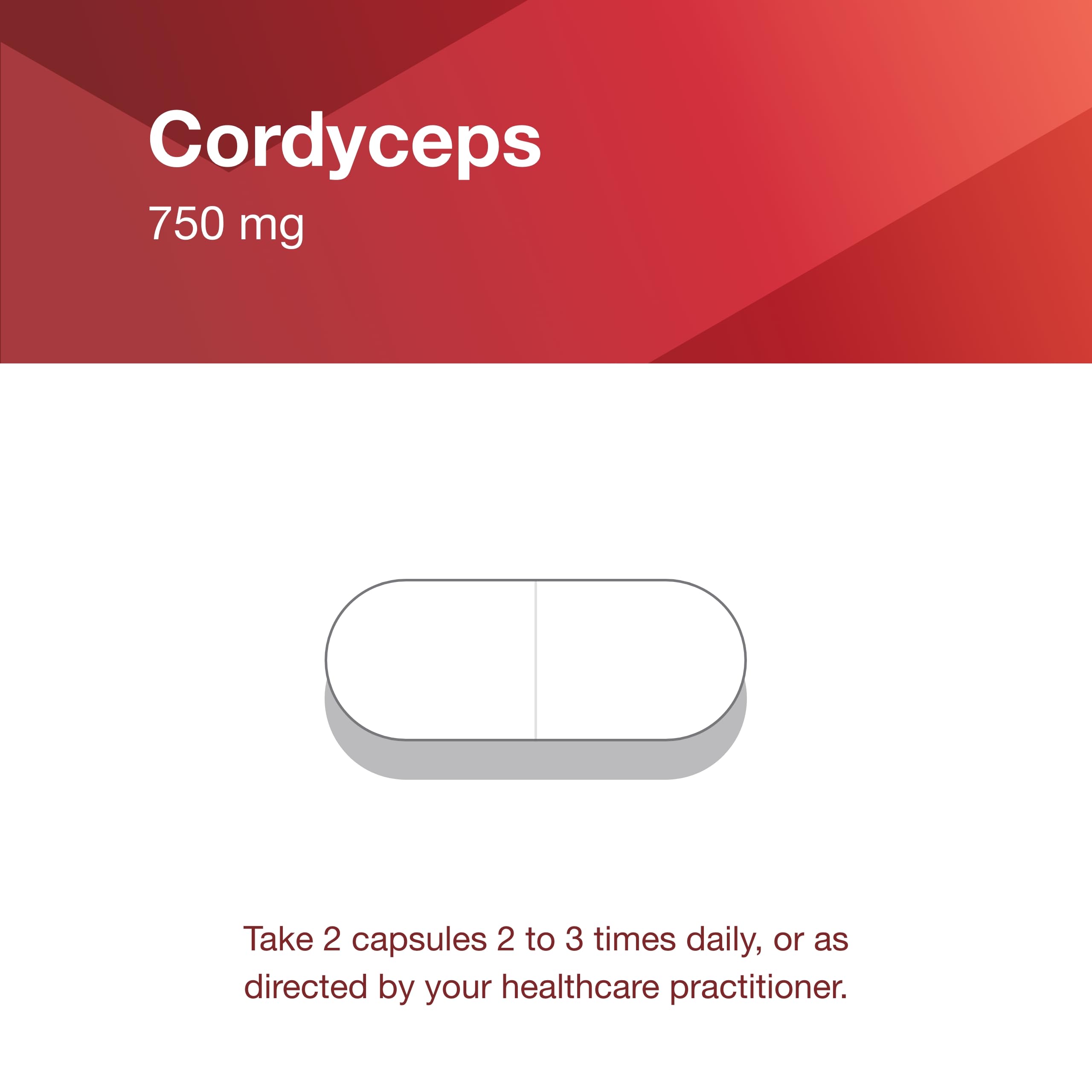 PROTOCOL FOR LIFE BALANCE Cordyceps 750mg front box with seal suggesting quality trust
