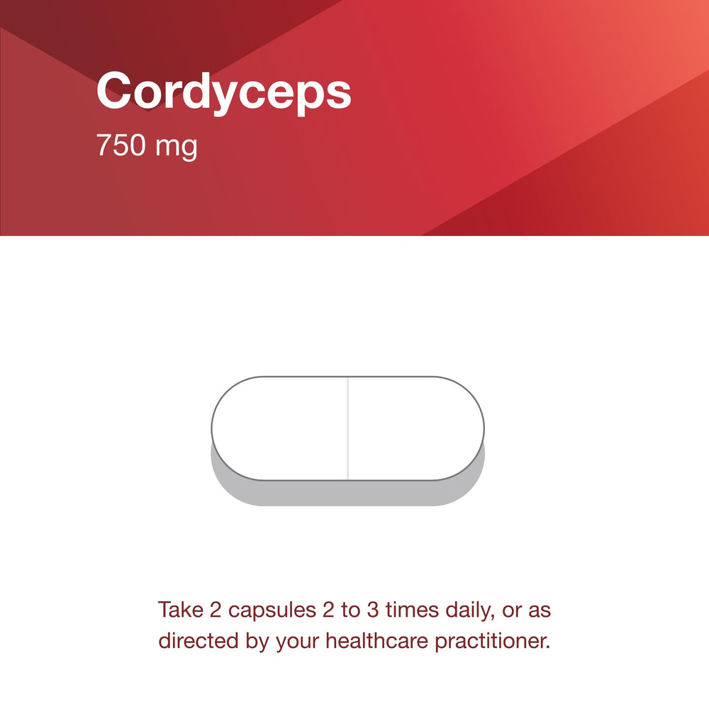 PROTOCOL FOR LIFE BALANCE Cordyceps 750mg front box with seal suggesting quality trust