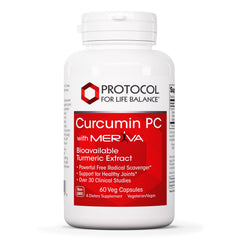 PROTOCOL FOR LIFE BALANCE Curcumin PC bottle front shows absorbable turmeric formulation