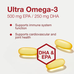 EPA DHA softgel close-up indicating high‑purity fish oil for overall wellness from Protocol for Life Balance.