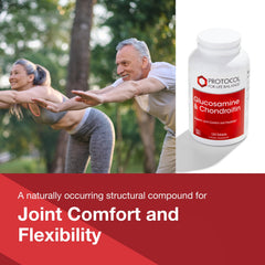 PROTOCOL FOR LIFE BALANCE label highlights Non-GMO and dairy-free ingredients for joint care.