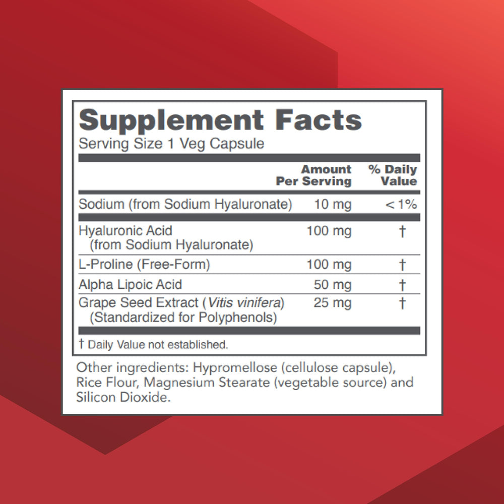 Protocol For Life Balance hyaluronic acid capsules closeup emphasizes pure capsules for daily joint support.