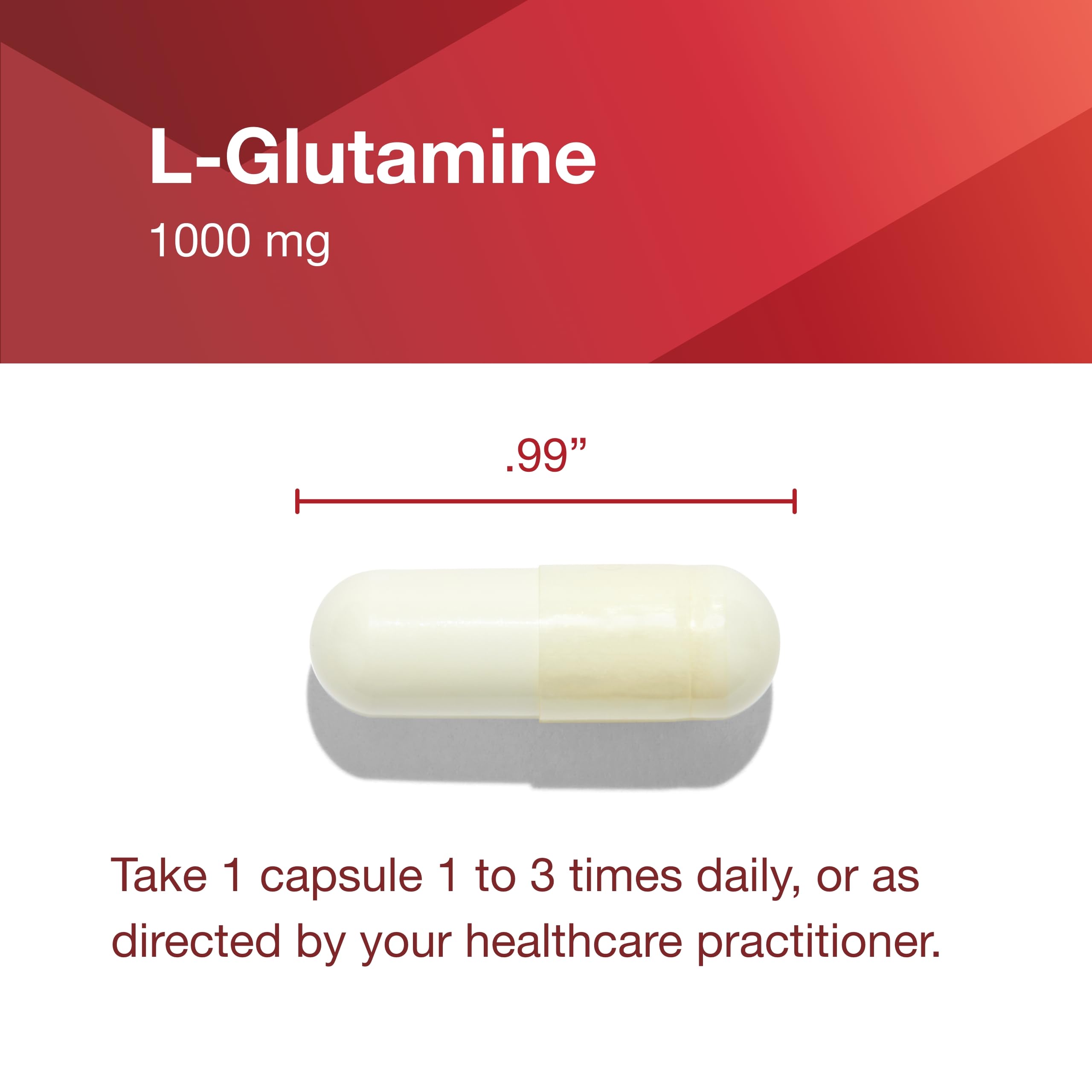 PROTOCOL FOR LIFE BALANCE L-Glutamine easy-pour cap for mess-free serving.