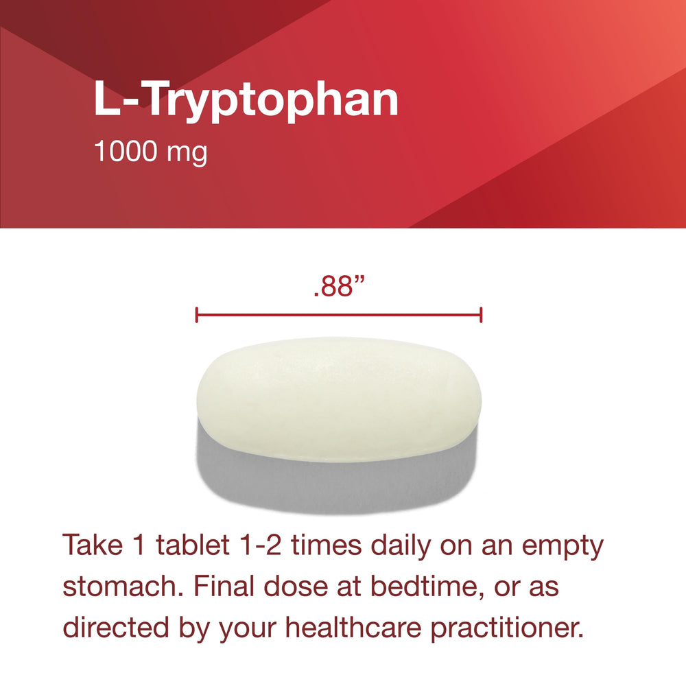 Nighttime scene with L-Tryptophan bottle at bedside.