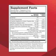Label close-up of Protocol for Life Balance Liquid B-12 showing formula details