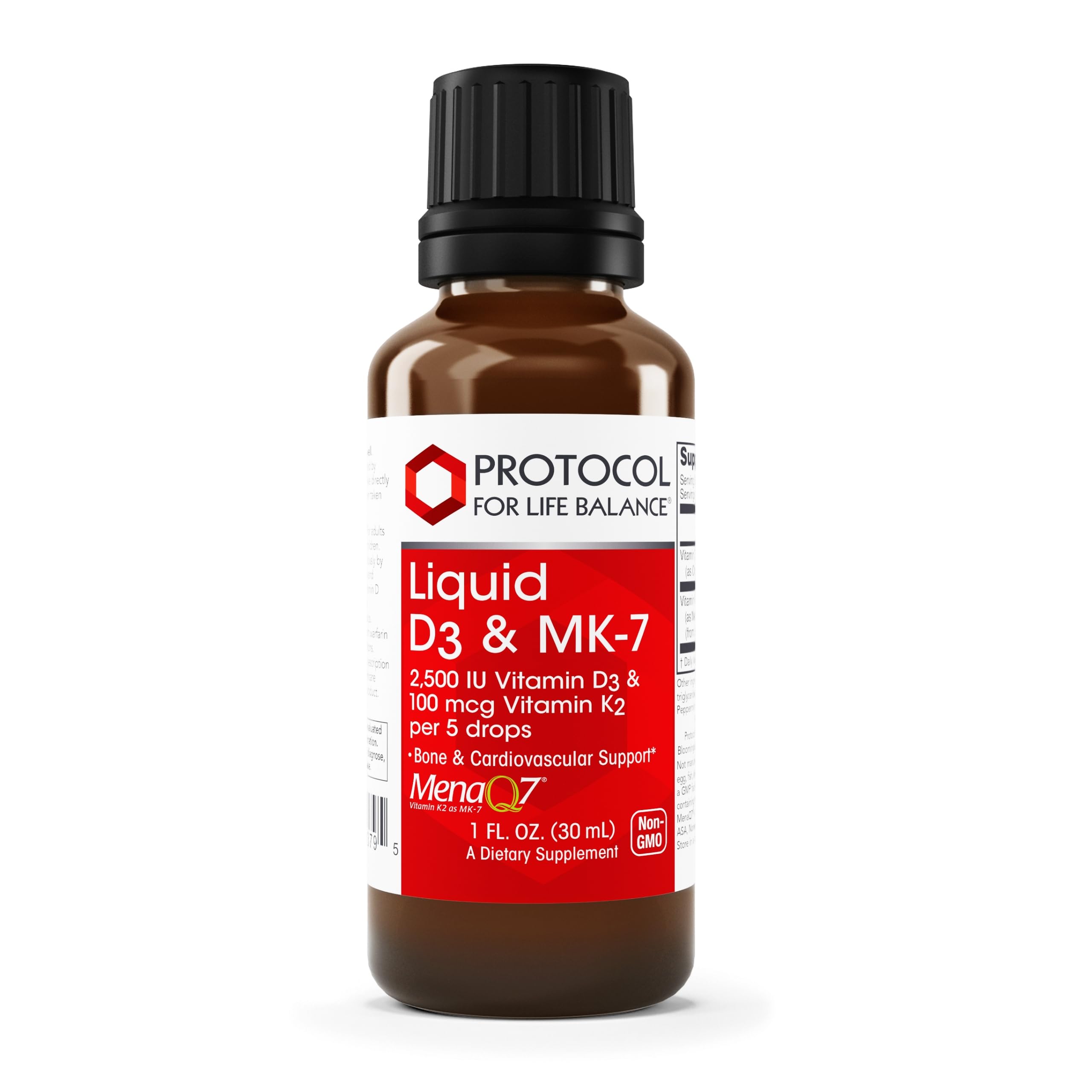 Protocol for Life Balance liquid D3 MK-7 bottle for bone health support