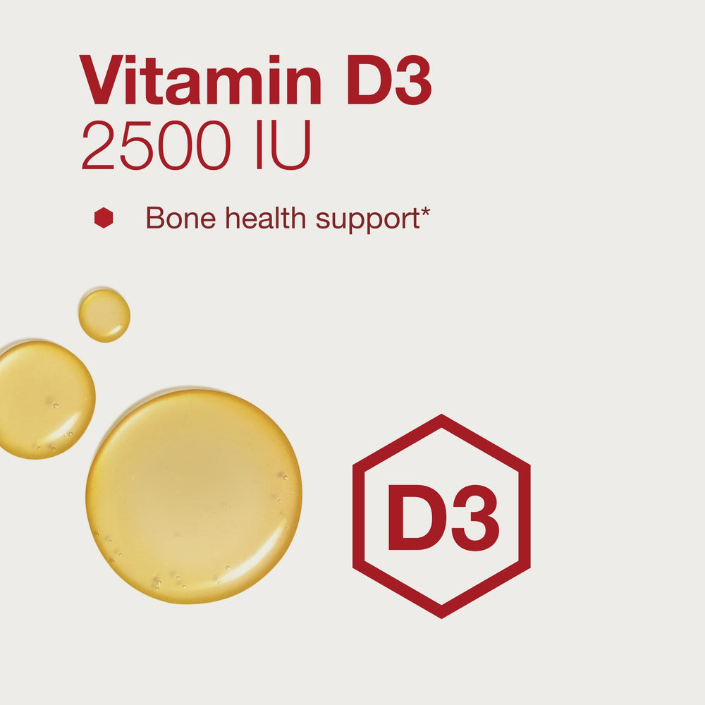 Close-up of Protocol for Life Balance label with D3 MK-7 details for bone support