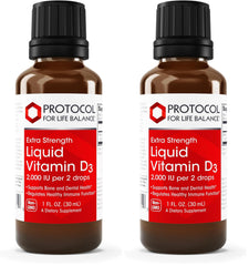 Protocol For Life Balance liquid Vitamin D3 bottle with dosage label