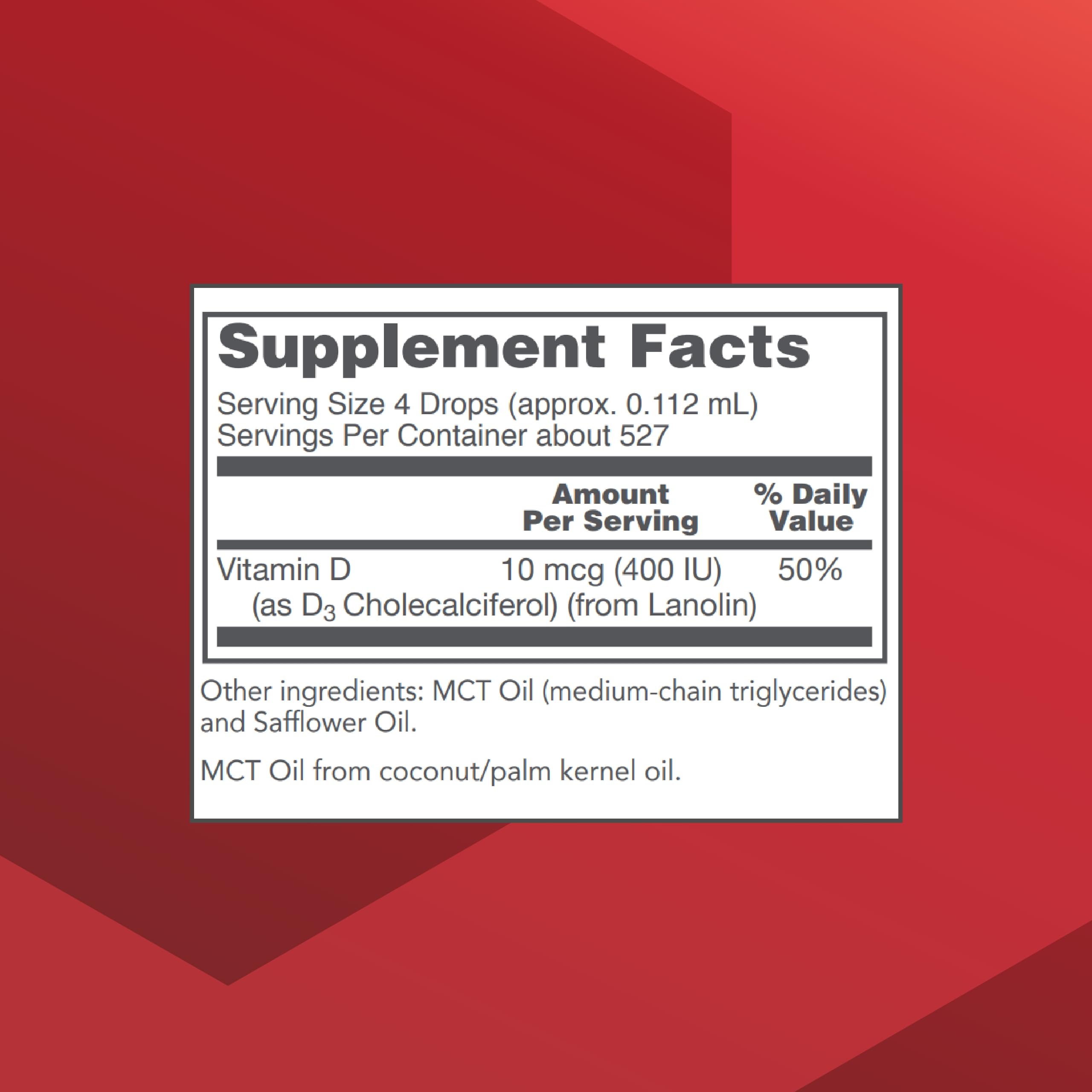 Protocol For Life Balance liquid vitamin D3 dropper enables precise dosing on the go.