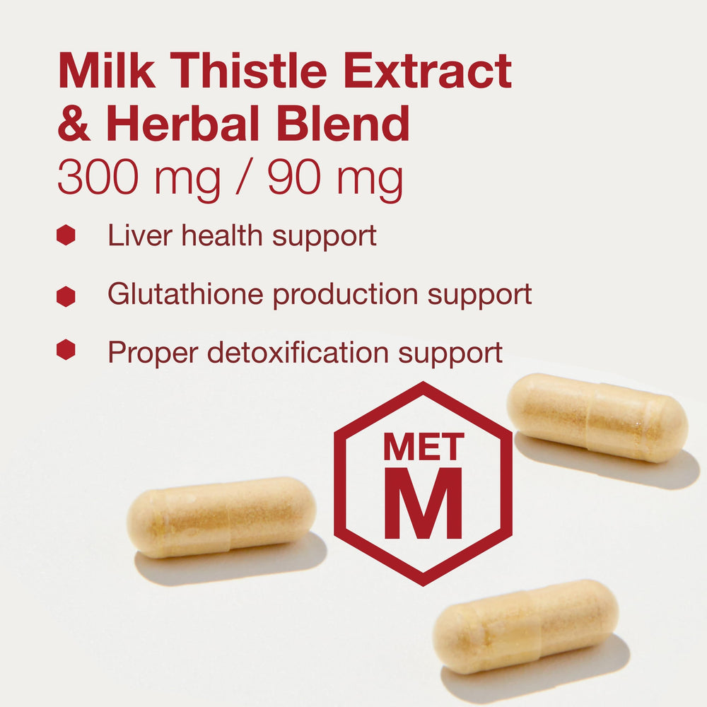 PROTOCOL FOR LIFE BALANCE milk thistle plant beside bottle for liver health support