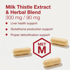 PROTOCOL FOR LIFE BALANCE milk thistle plant beside bottle for liver health support