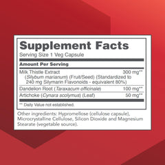 Protocol for Life Balance label with artichoke leaf ingredient for daily liver care.
