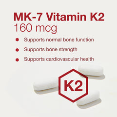 PROTOCOL FOR LIFE BALANCE MK-7 ingredients panel highlights vegan and non-GMO.