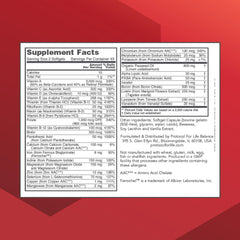 Protocol For Life Balance Ortho Multi bottle back label with ingredients and directions.