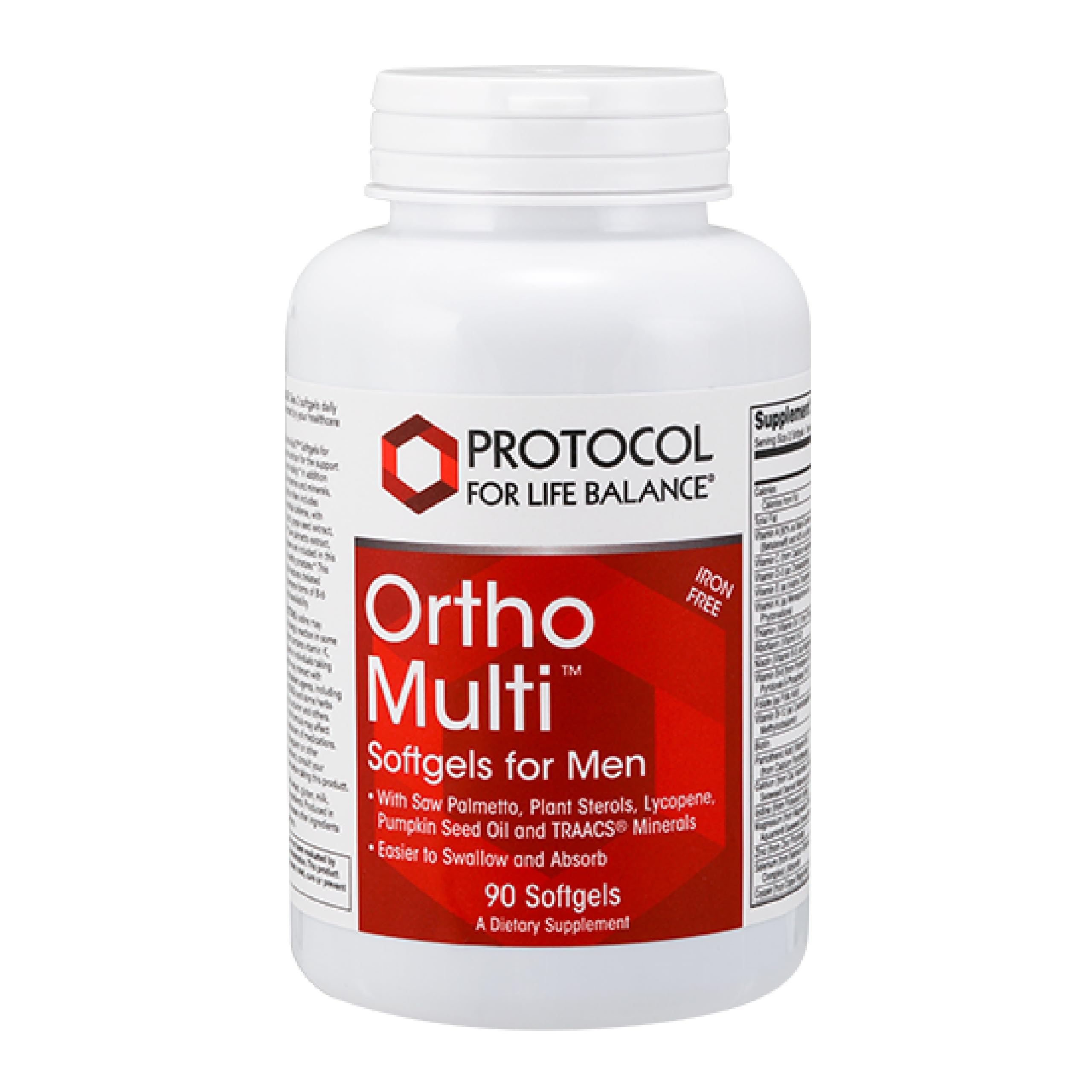 PROTOCOL FOR LIFE BALANCE Ortho Multi softgels bottle may support prostate health as part of daily wellness.