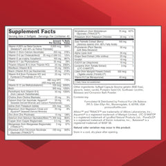 PROTOCOL FOR LIFE BALANCE Ortho Multi label close-up highlighting saw palmetto and zinc for men.