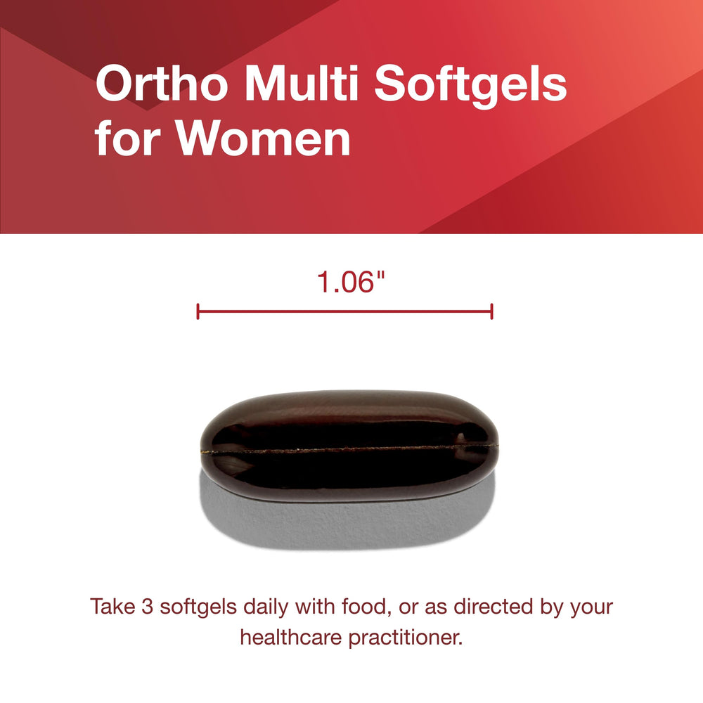 Egg-free Protocol for Life Balance Ortho Multi Softgels packaging.